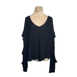 Pilcro black knit long sleeves top size XL